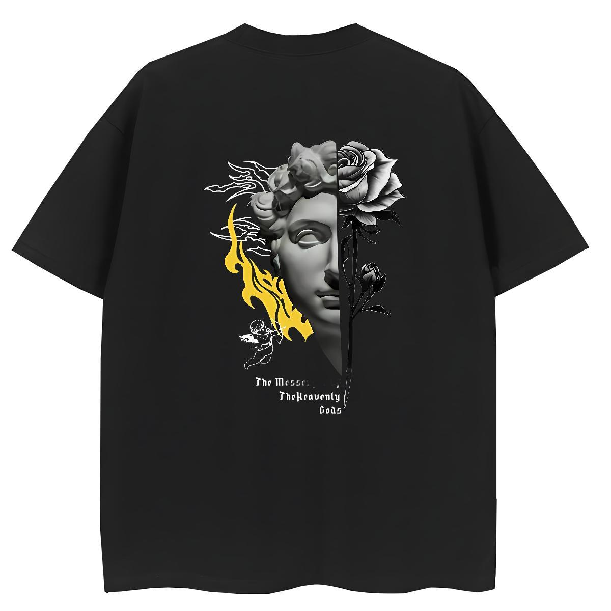 2024 Casual T-Shirts 230g Pure Cotton Breathable Crew Neck Outdoor portrait Women Tshirts Lady Cartoon Anime Wear