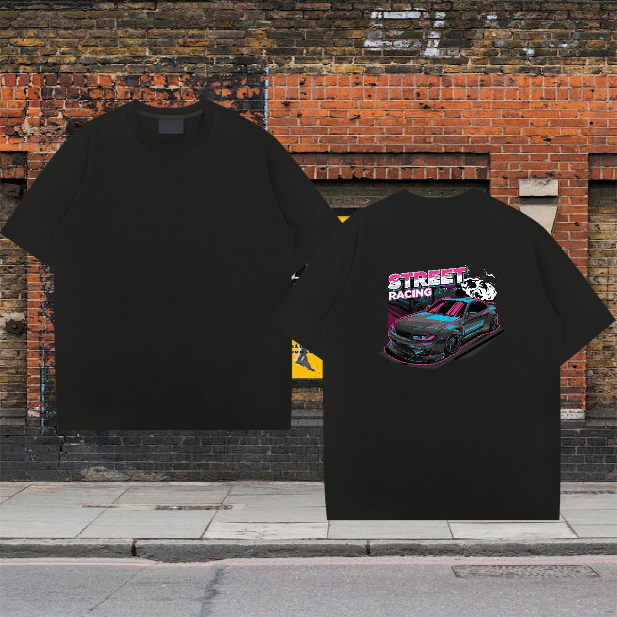 Comfortable T shirt 230g Pure Cotton car Outdoor Custom Printing Breathable Mens Tshirts Fashion Tee Shirt