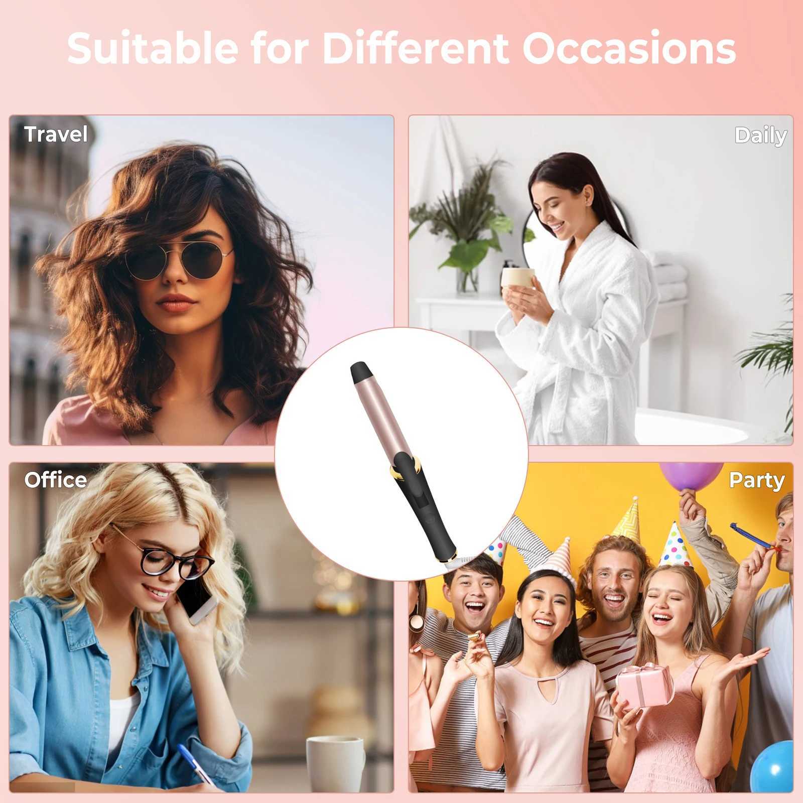 Mini Curling Iron Ceramic Hair Curler 25mm Small Curling Wand Portable Travel Hair Waver Iron Styling Tools for Short HairXJ241010