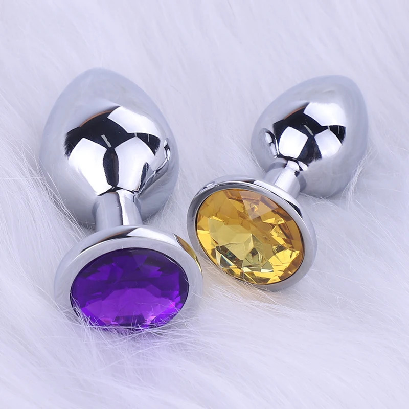 Adults Plug Anal Sex Metal Butt Plug With Jewelry Erotic Toy Mini Vibrator Anal Plug Private Good for MenWomen 241010