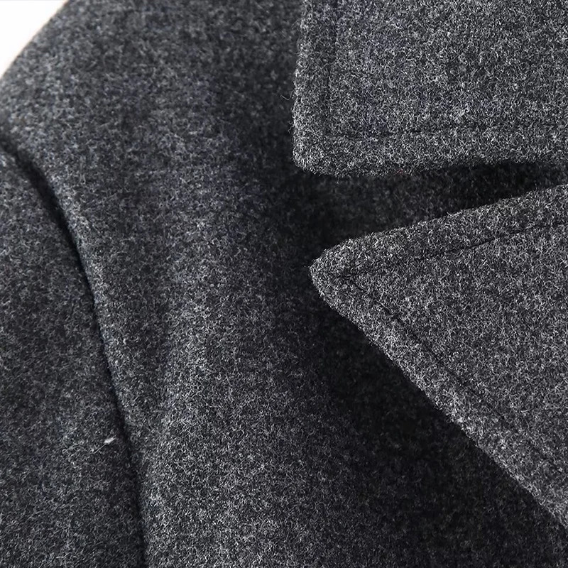 Elegant faux fur long coat for women long sleeved with loose collar and wool womens Maxi coat autumn and winter Gary womens jacket 241007