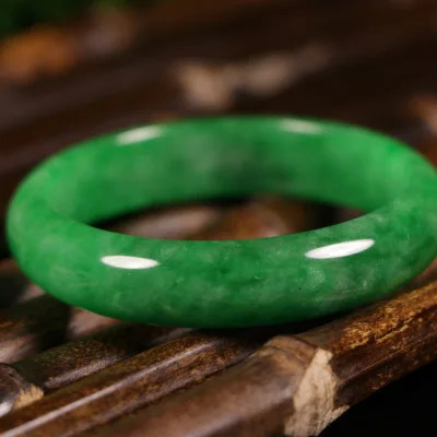 Natural primitive ecological pattern fine Myanmar jade green bracelet 54mm-64mm womens jade bracelet send girlfriend send mom 241007