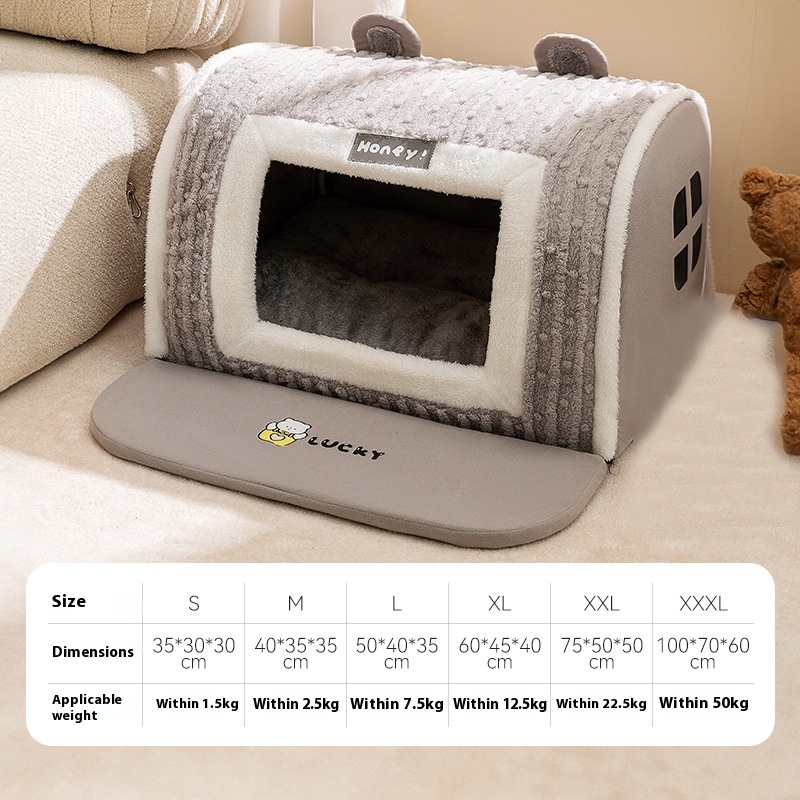 Warm Cozy 2024 Pet House: Neutral Wind Large Drawer Dog Kennel for Golden Retriever & Labrador