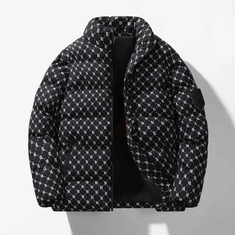 Men's Down Parkas 2024 New Men Down Cotton Coat Winter Jacket Short Loose Simple Parkas Thicken Warm Fashion Outwear Lovers Leisure Overcoat Y241