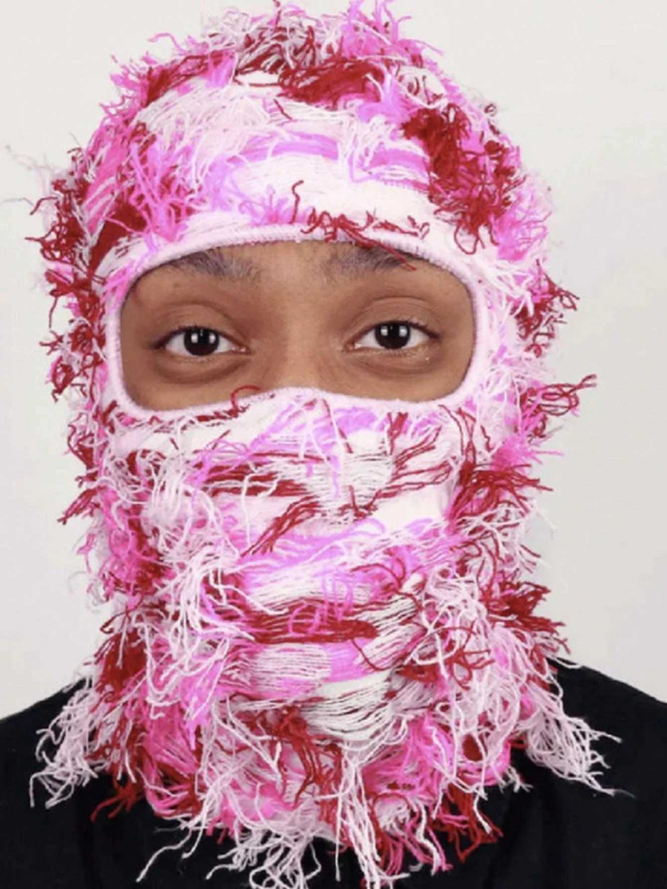 Beanie/Skull Caps Balaclava Distressed Knitted Full Face Ski Mask for Men Women Beanies Hats Skullies Camouflage Winter Warm Bonnet Windproof H241010