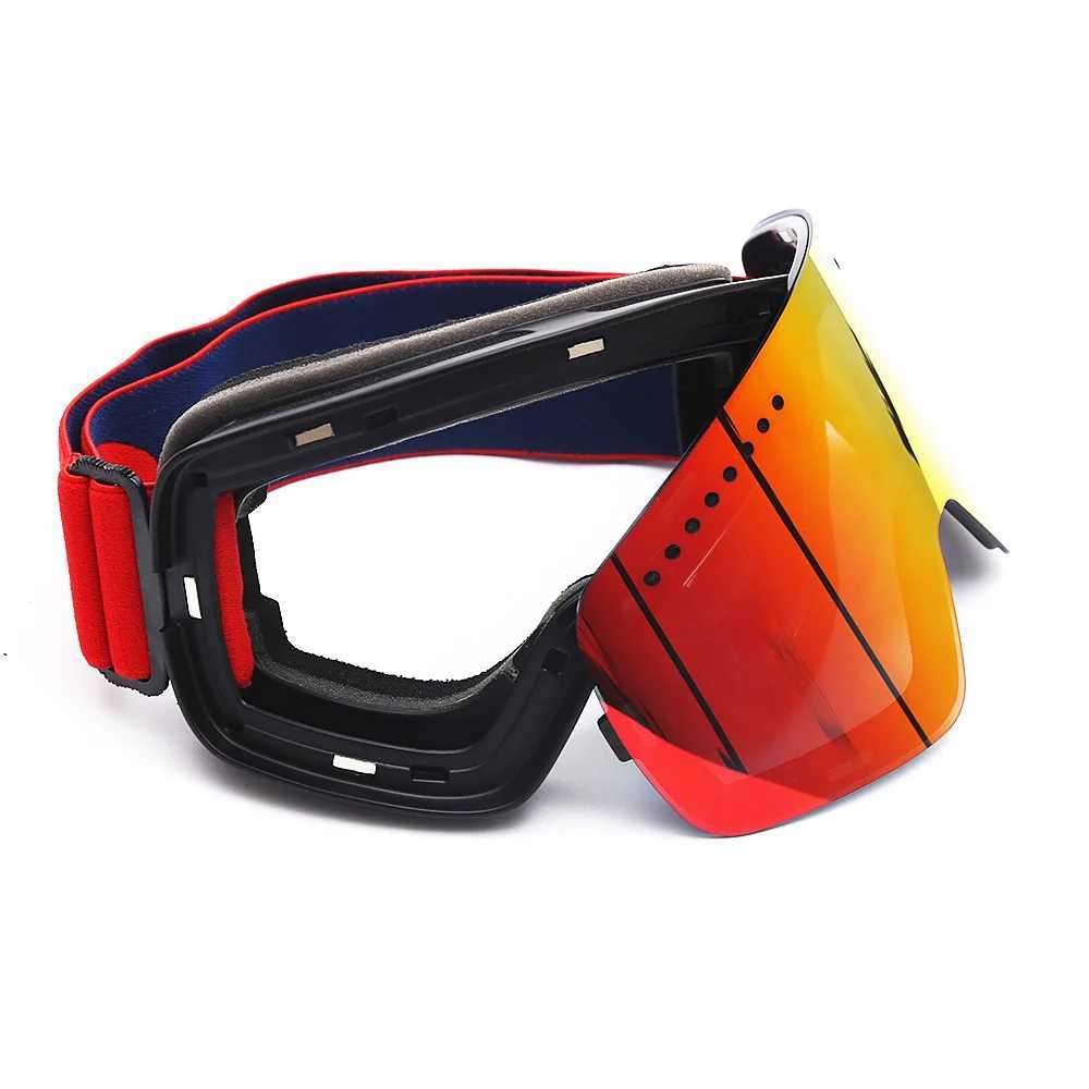 New professional magnet skis Google dual anti fog night vision lens mask ski goggles CL241010