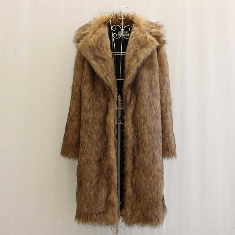 Mens fur coat new casual fox fur coat winter warm large size W241009
