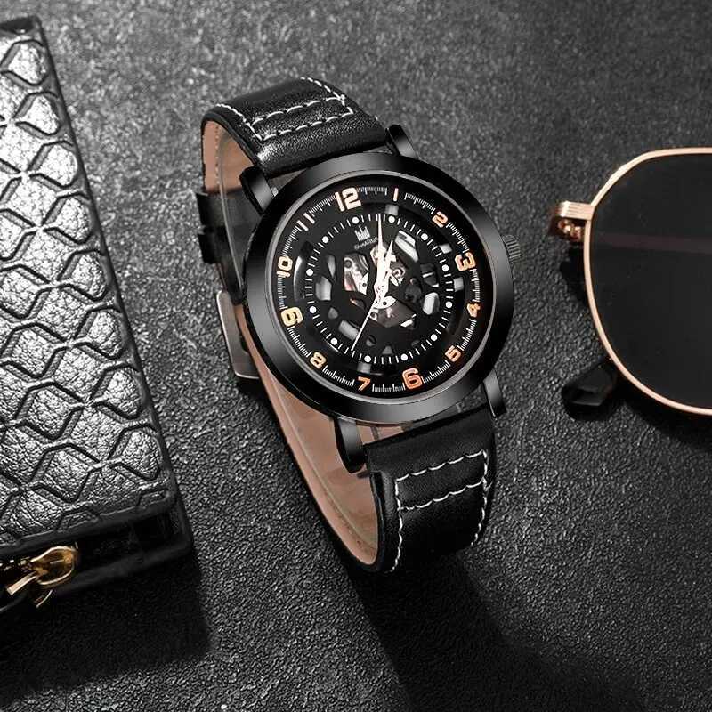 Luxury Watches Men Black Sports Big Dial Watch Mens Business Quartz Wrist Watch Casual Watches for Men ClockX241010