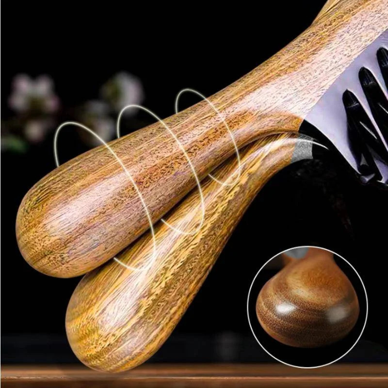 Home>Products>Natural green sandalwood with buffalo horn hair comb anti-static fine and wide teeth hair remover head scalp massage 241009