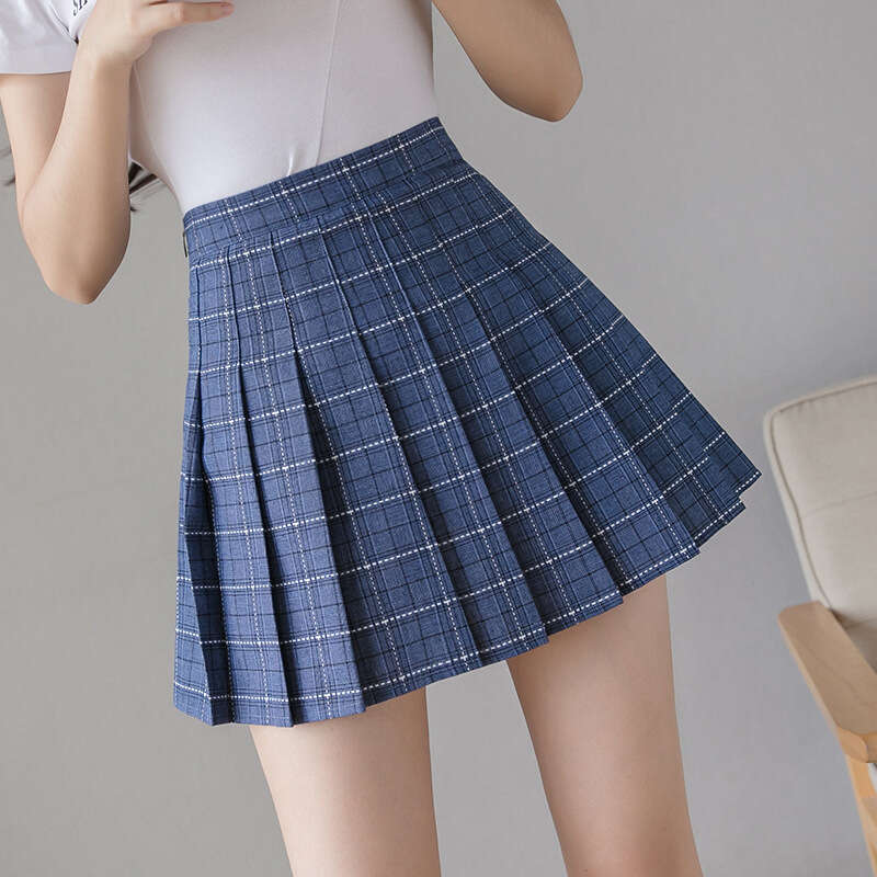 Pleated Short High Waist Korean Version New Half Women's Summer and Autumn Large A-line Embroidered Student Skirt