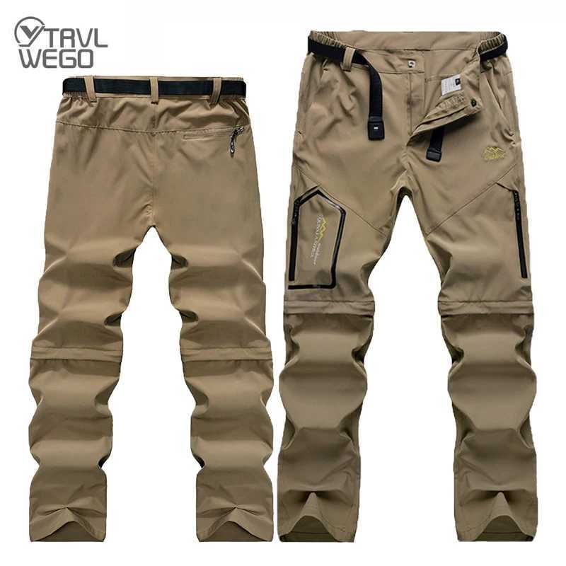 TRVLWEGO Mens Hiking Convertible Pants Waterproof Lightweight Fast Zipper Fishing Travel Wildlife Park Outdoor Freight Staff W241009