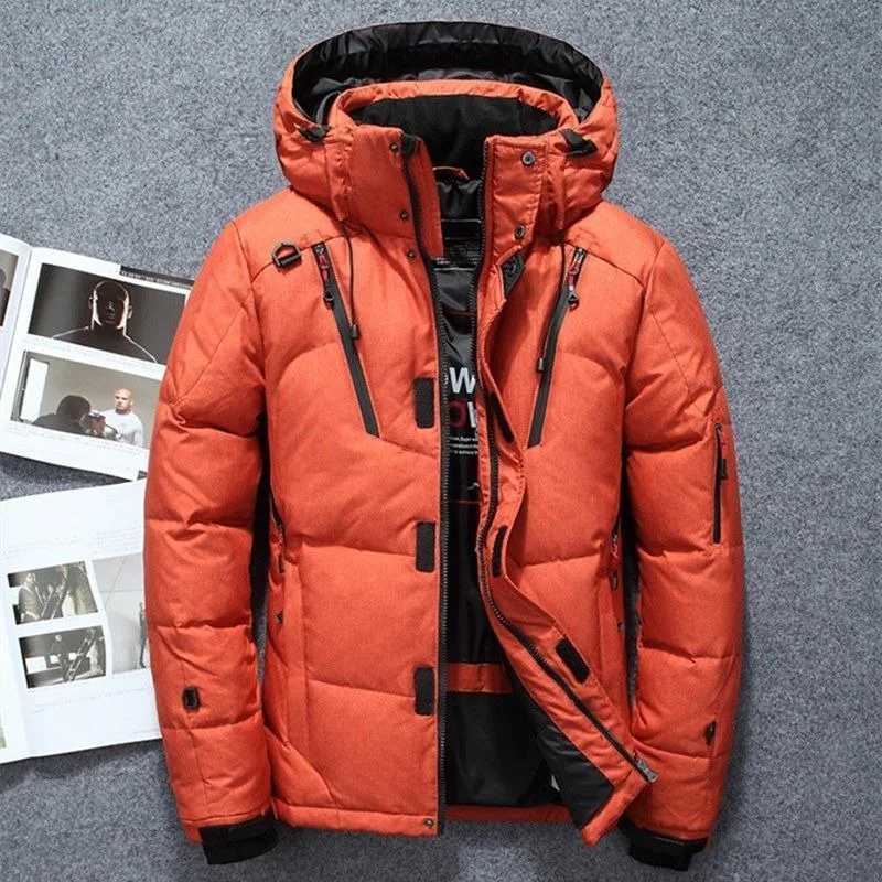 Men's Down Parkas 2024 New Men Down Jacket Winter Coat Short Loose Outdoor Parkas Thicken Hurricane Lamp Warm Outwear dent Trend Overcoat Y241009