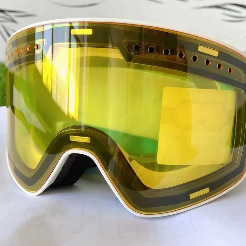 New professional magnet skis Google dual anti fog night vision lens mask ski goggles CL241010