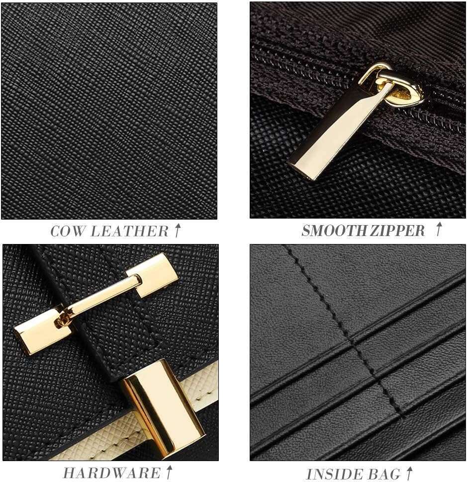 Women Wallet Leather Trifold Large