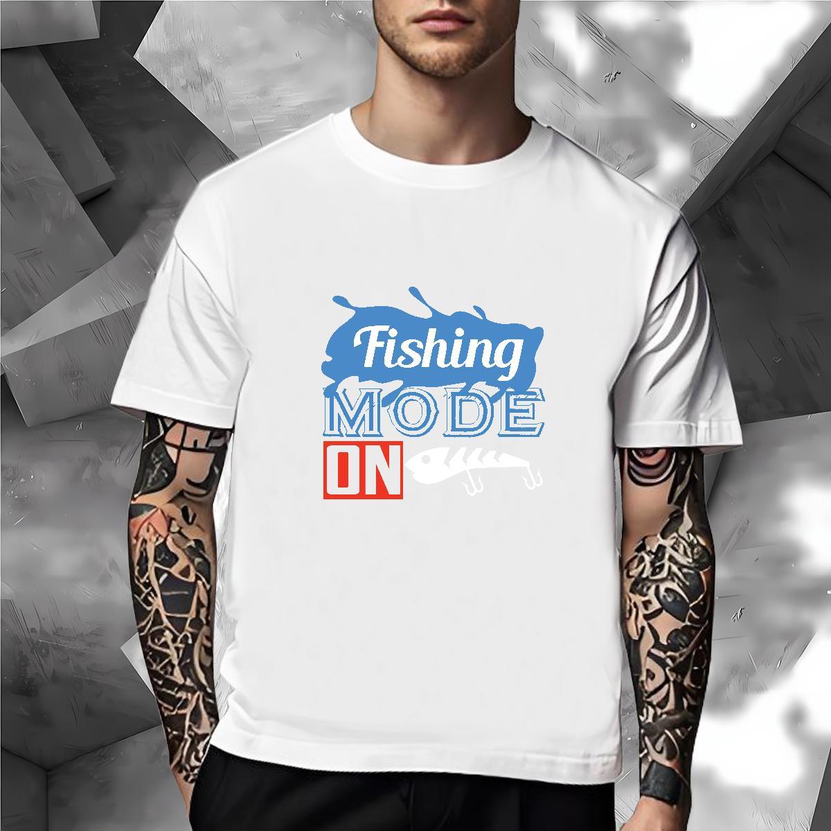 Free Shipping Men T Shirts 100% Cotton 230g fish Beach Asian Size Breathable Short Sleeve Tshirts Custom Top Tees