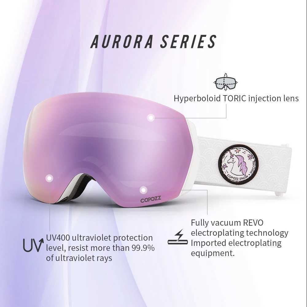 COPOZZ brand professional ski goggles double-layer anti fog UV400 mens winter snowmobile goggles CL241010