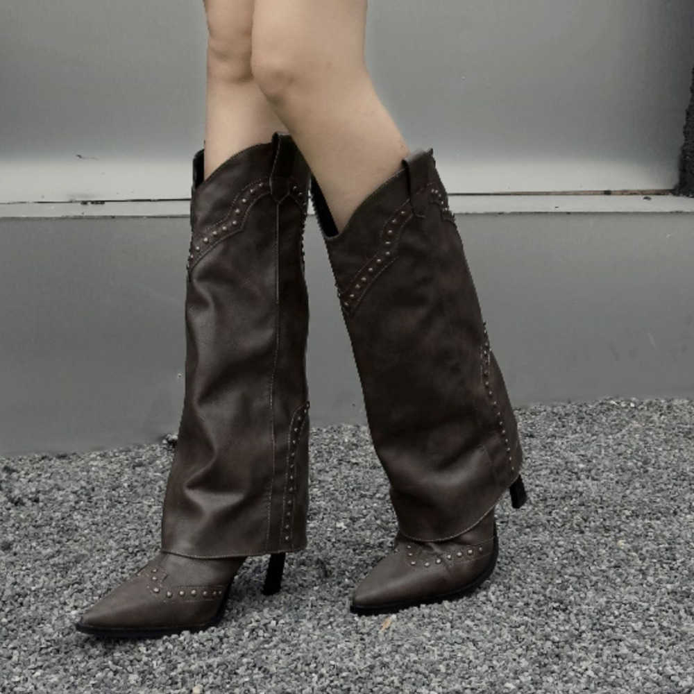 Sharp Pointed Fashion Boots Thin Heel Long Tube Boots Summer High Heel Pants Tube Martin Boots Niche Versatile Thin Fashion Boots For Women 240826