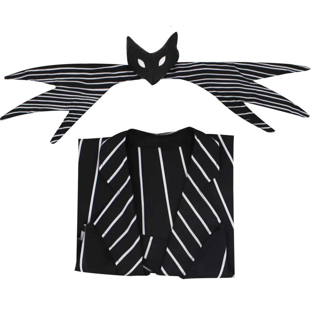 Nightmare Jack cosplay costume female Christmas horror skeleton black striped dress uniform Halloween 241007