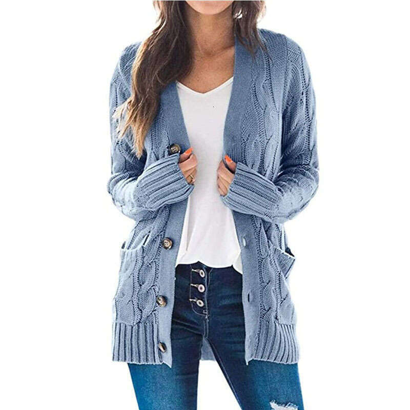 Womens mid length sweater new cardigan hooded jacket M108