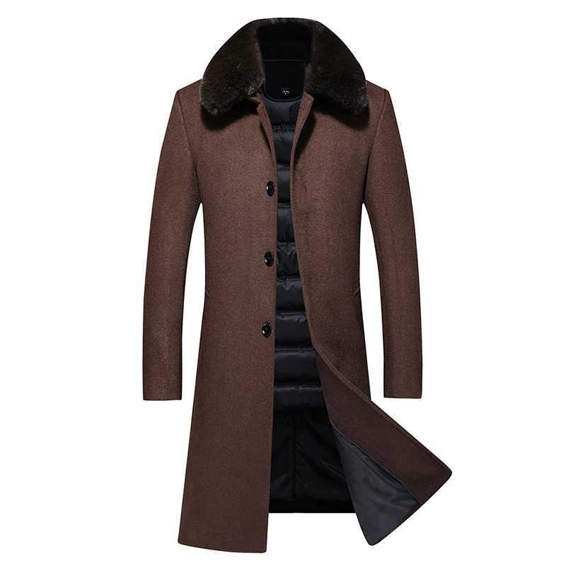 2023 new arrival winter jacket men fashion Woolen Coat Mens Casual Wool trench coat Men Dress Jacket men Removable down liner LX241010