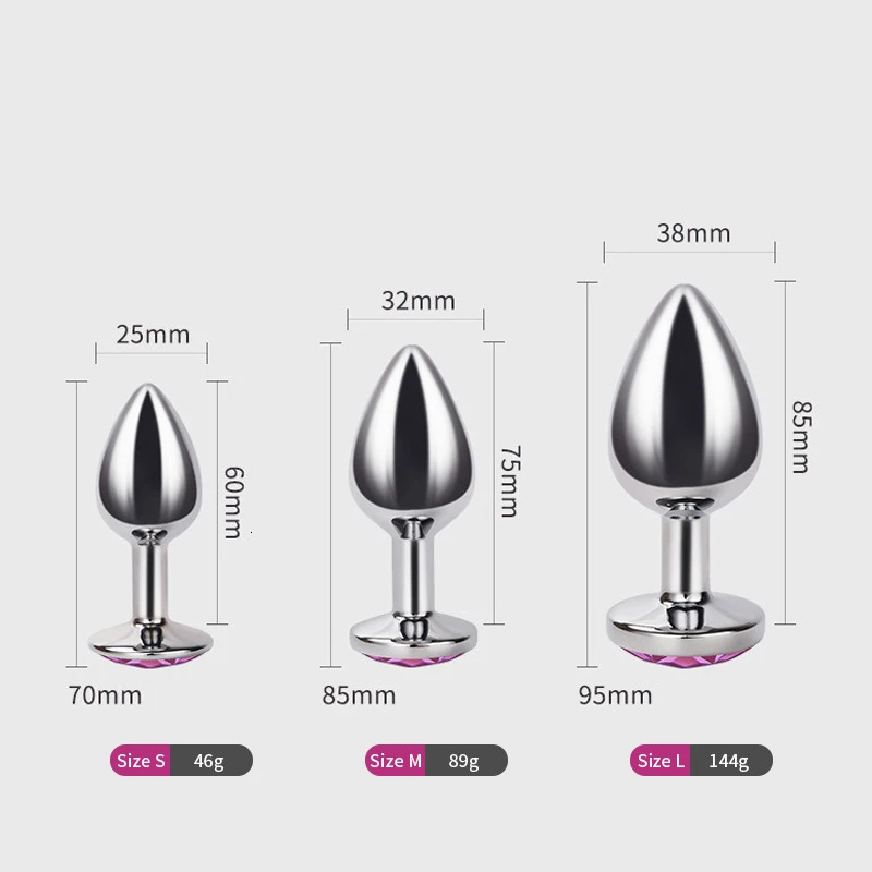 Adults Plug Anal Sex Metal Butt Plug With Jewelry Erotic Toy Mini Vibrator Anal Plug Private Good for MenWomen 241010