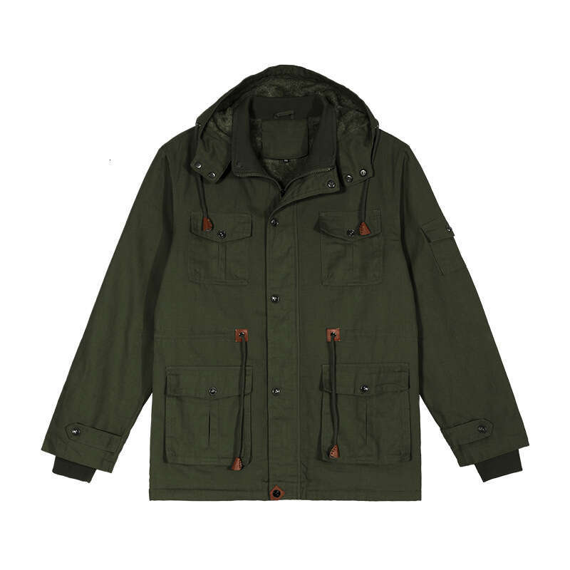Men's Wear | 2024 Autumn/Winter New Cross Border Men's Plush Coat High Quality Trendy Brand Hooded Casual Jacket For Men