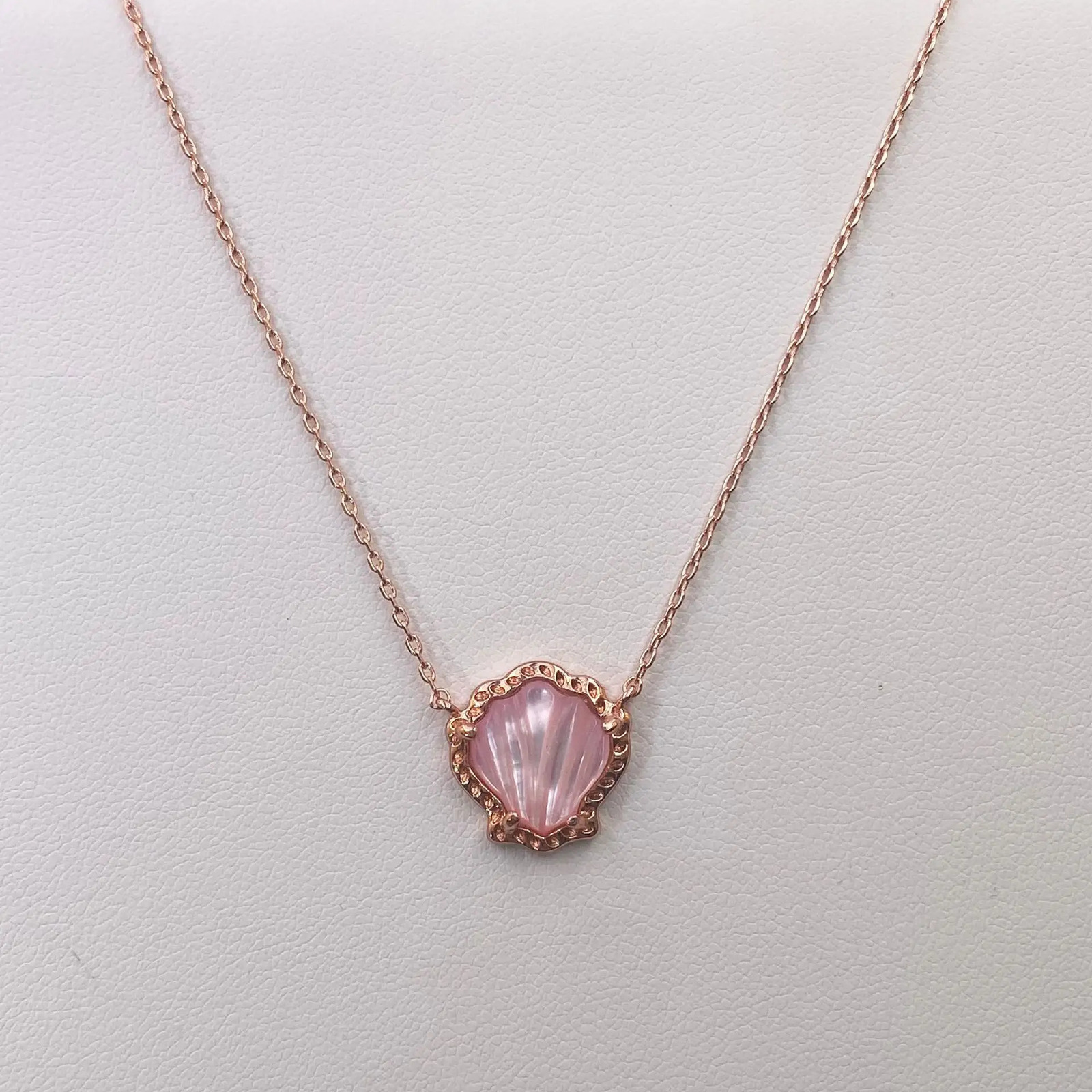 Kenya Europe and The United States 2024 Summer Sweet Fresh Pearl Scallop Simple Versatile Pendant Necklace 241009