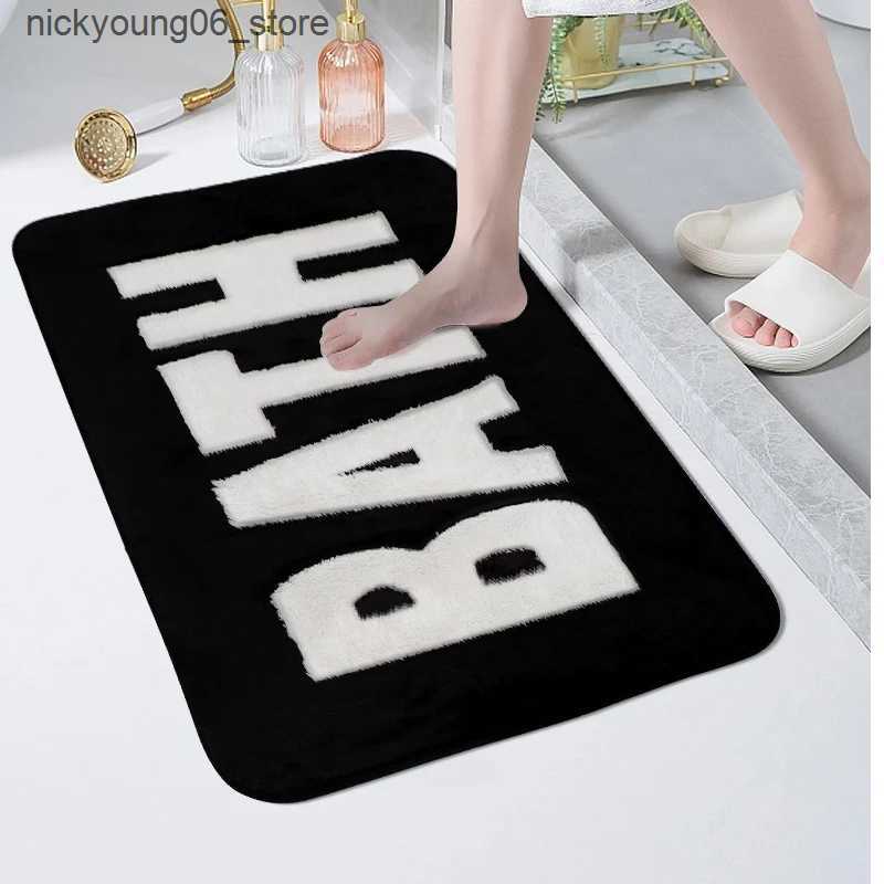 Non-Slip Bath Mats Bathroom Rug Bath Mats for Non Slip Floor MatThick Soft Shaggy Bath Rugs Room DeocrAbsorbent Bathmat Machine Washable Carpet L24091