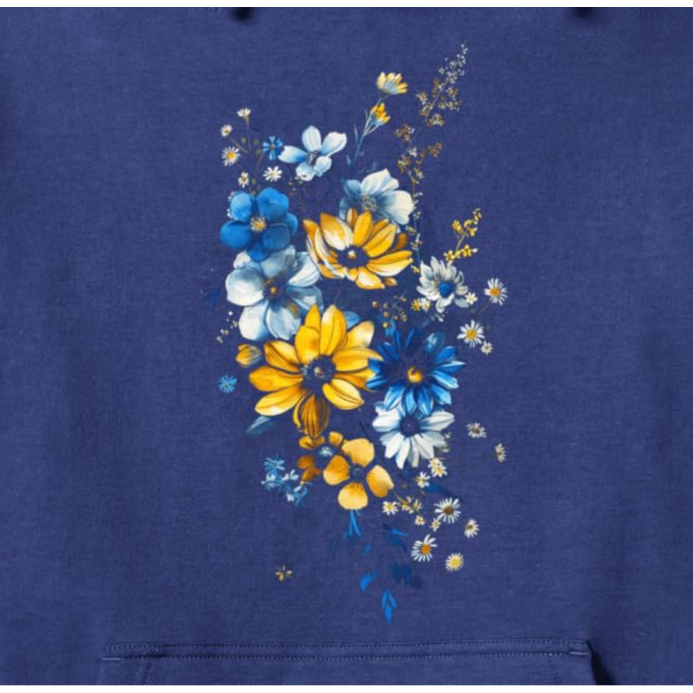 Hoodie for Mens Womens Flower Bouquet Nature Illustration for Women and Men Pullover Hoodie Graphic Pullover Long Sleeve