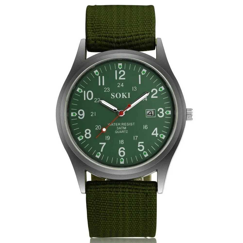 Fashion Mens Watches Luminous Hands Clock Luxury Military Sports Calendar Quartz Wristwatch Men Casual Nylon Watch Reloj HombreX241010