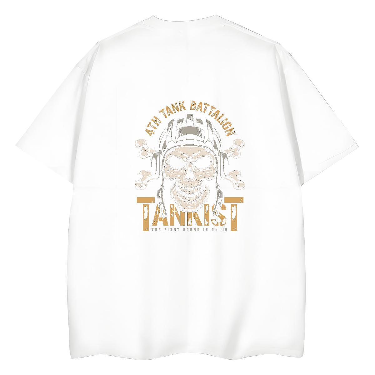 New T Shirt For Woman 230g Pure Cotton Breathable Spring Summer skull Women Tees Comfortable DIY Anime Printed Tops