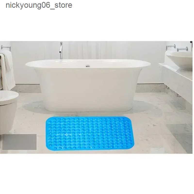 Non-Slip Bath Mats 1PC PVC Anti-skid Bath Mats Rectangle Soft Shower Bathroom Massage Mat Suction Cup Non-slip Bathtub Carpet Large Size L240910