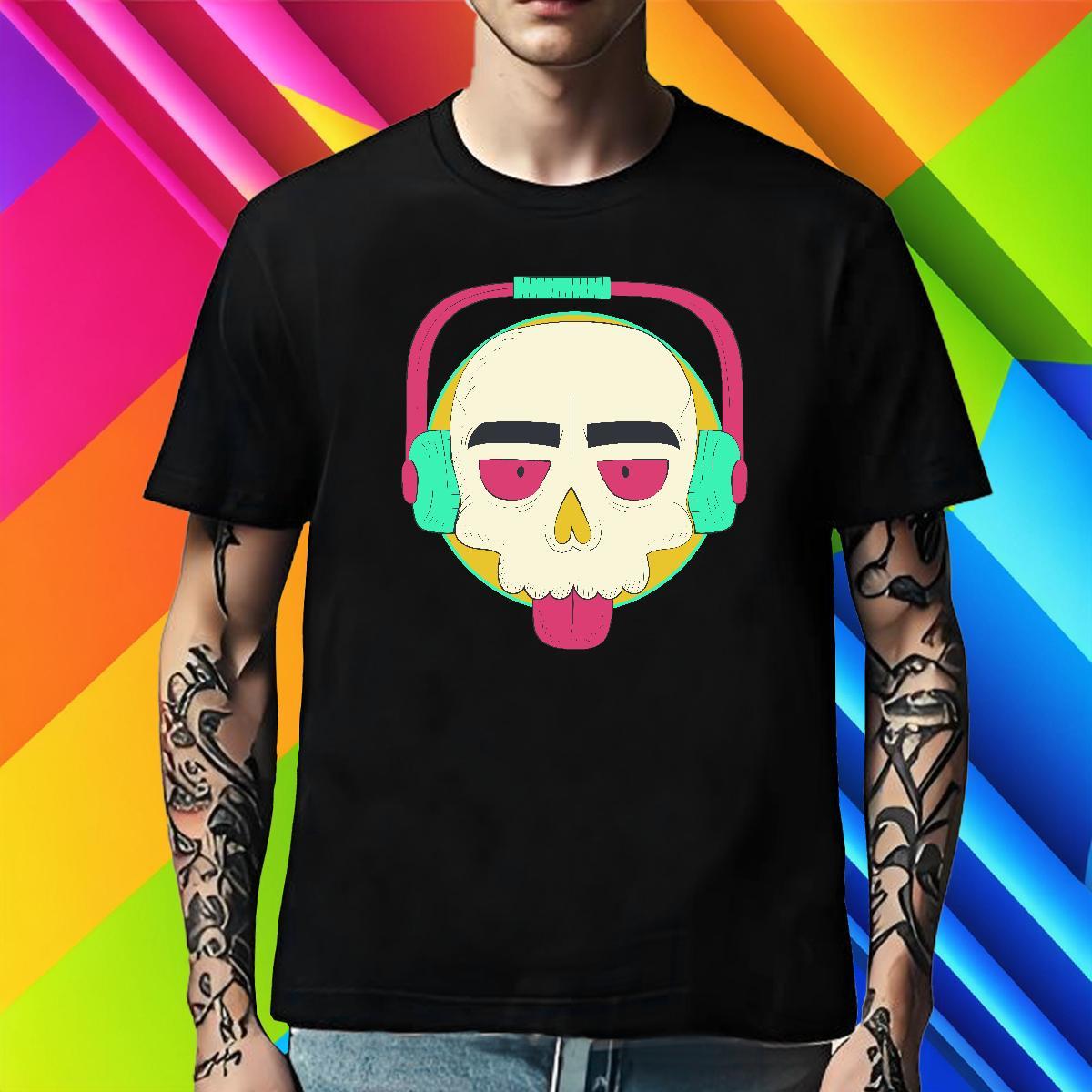Classic Men T Shirts 100% Cotton 230g skull Daily Outfit Cartoon Printing M-4XL O-Neck Short Sleeve Couples T Shirts Factory Direct Wear