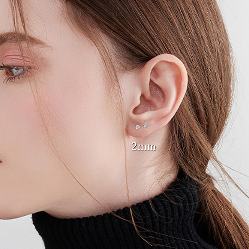 Earrings TUPMI CZ Screw Back Cartilage Earrings for Women,Tiny Silver Flatback Cubic Zirconia Stud Earrings Helix Earrings Cartilage Piercing Jewelry 