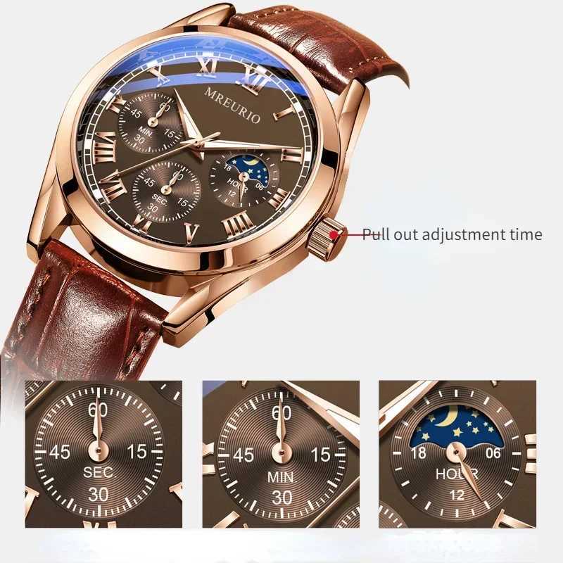 Luxury Brand Watch Men Quartz Watches Relogio Masculino Leather Strap Business Wristwatches Dropshipping RelojX241010