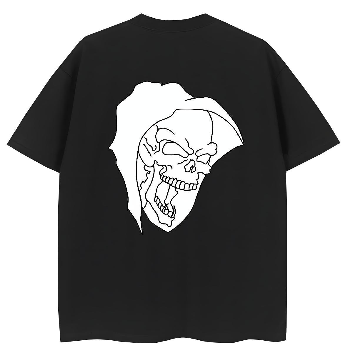 Factory Direct T Shirts Women 230g Pure Cotton Breathable Crew Neck Street skull Tshirt for Man Woman 5A DIY Anime Printed Tops