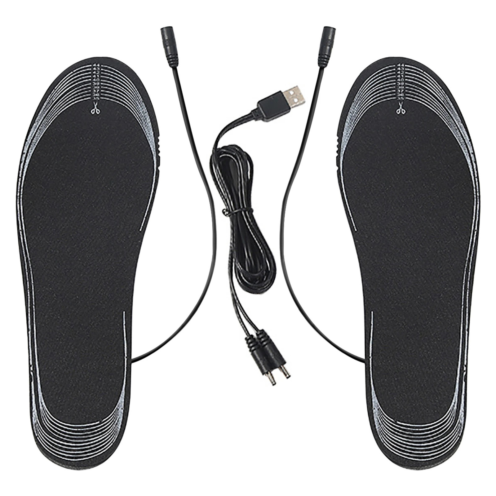 Winter Electric Heated Insoles USB Heating Feet Warmer Thermal Shoe Sock Pad Heated Insoles Warm Washable Full Foot Fever Unisex 241010