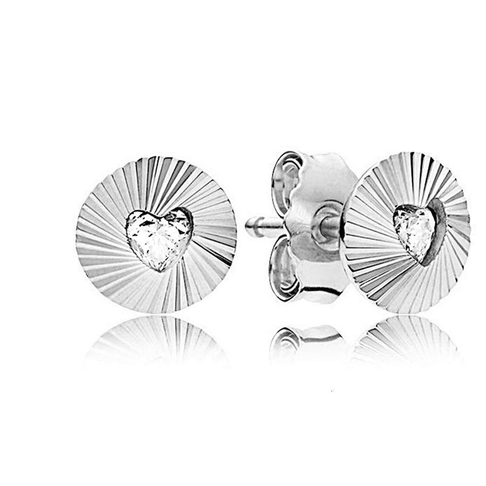 925 Sterling Silver Stud Earring Clear Sparking Crown Heart Teardrop Halo Earrings For Women Making Wedding Party Jewelry Gift designer earring