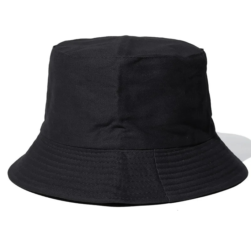 Womens solid Panama hat singlesided woven fishing spring and summer fishermans black red pink bucket 241009