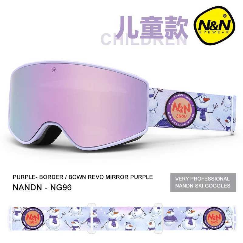 NANDN ski goggles for children double-layer UV400 anti fog goggles for skiing girls and boys winter sports ski goggles CL241010