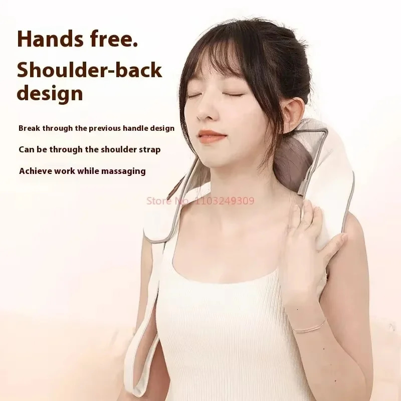 shoulder and neck massager from South Korea 26w brushless DC shoulder and neck massager multifunctional kneading compression massage shawl 241008