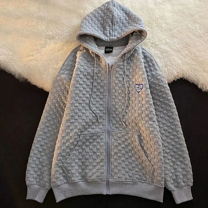 thin zipper womens loose jacket suitable for lazy style in spring autumn and winter student baseball jacket 240930