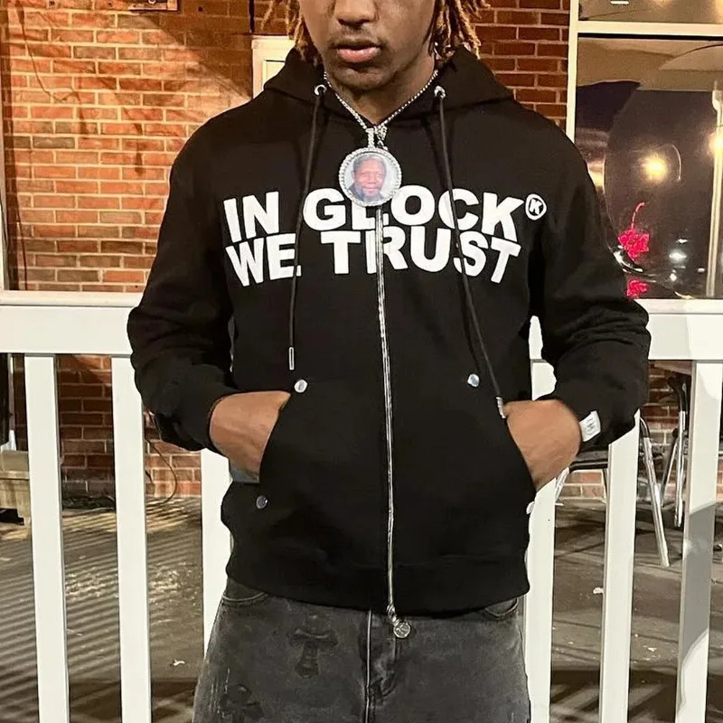 Y2k Style Zipper Hoodie Harajuku Hip Hop Street Clothing Fashion Pattern Printed Floral Mens Loose Casual Sweatshirt 241010