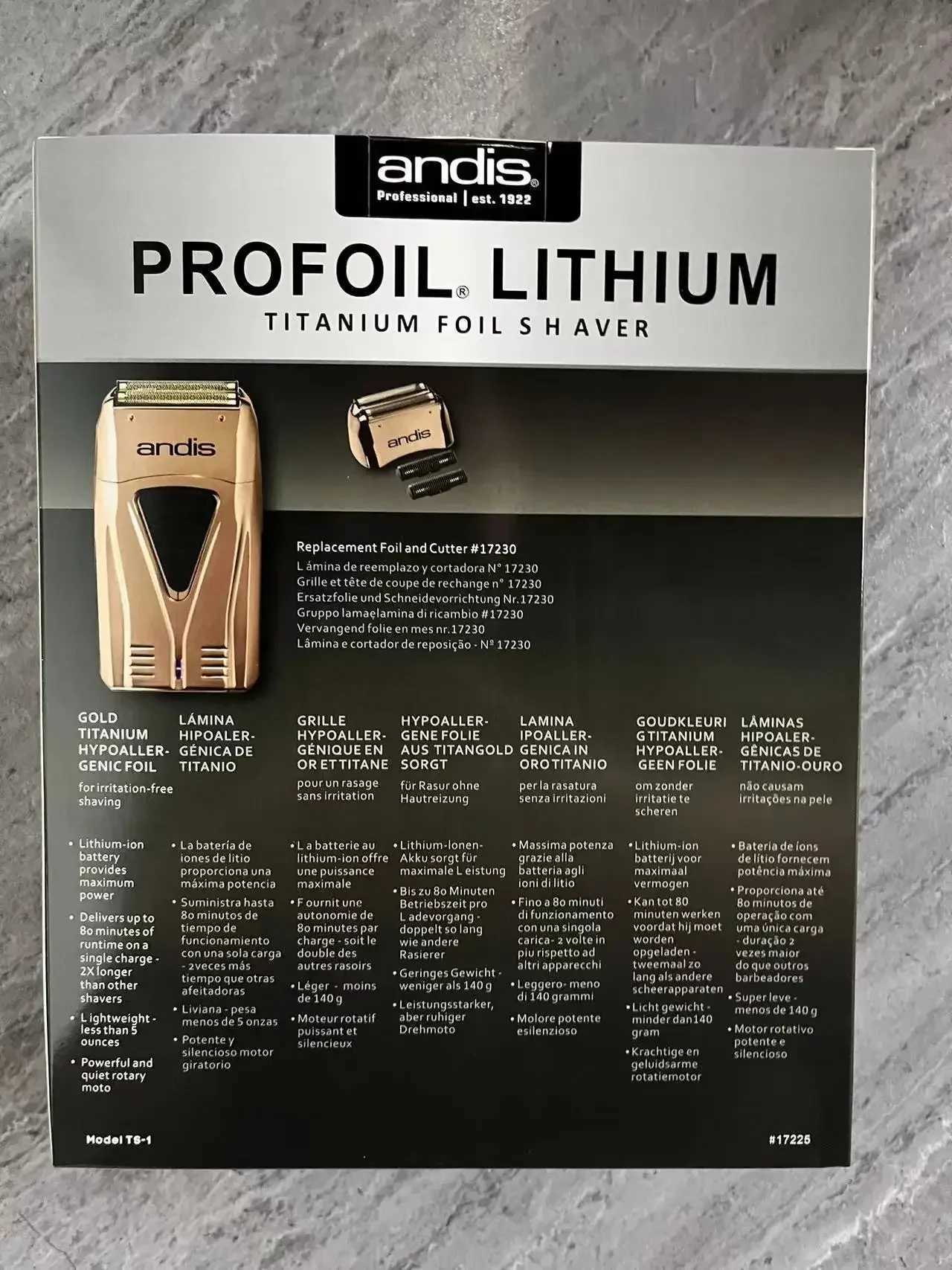 Originele Andis Profoil Lithium Plus Kapper Haar Reinging Elektrische Scheerapparaat Voor Manner Baard 17225 Haircutting Tools W2410103