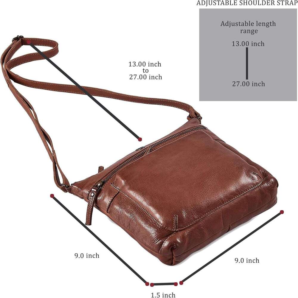 Real Leather Purse for Women Crossbody Bag Travel Shoulder Handbag Small Vintage Pocketbook