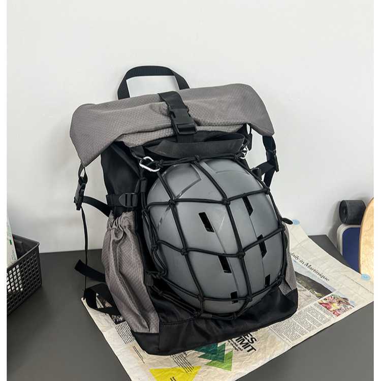 Multi functional basketball bag, large capacity fitness training backpack, sports hiking cycling helmet backpack for male and female students 241015