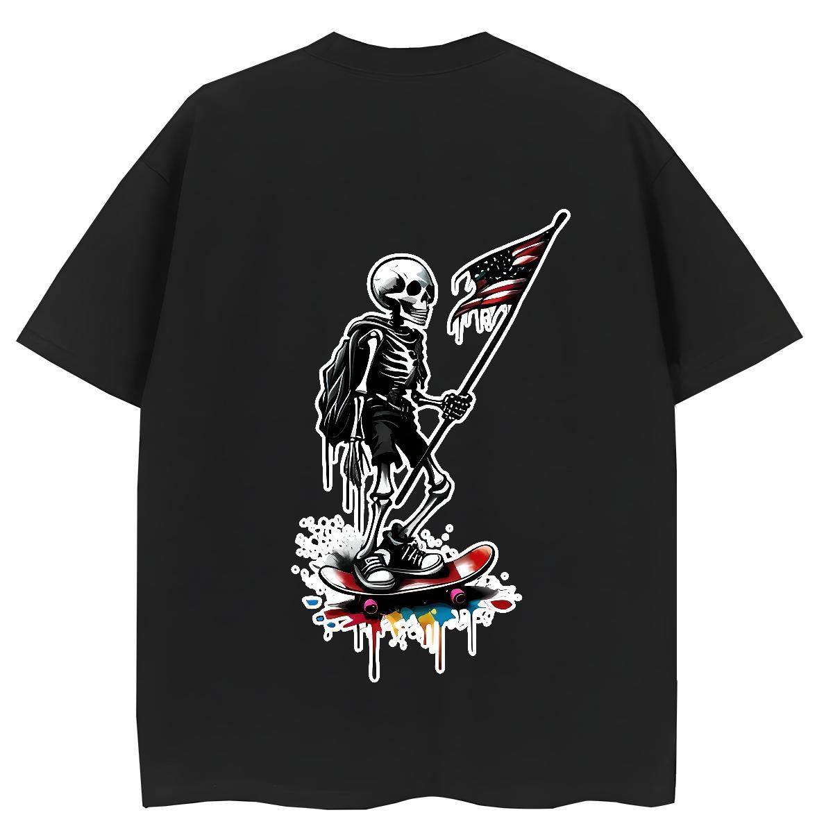 Fashion New T-Shirts for Women 230g 100% Cotton Comfortable Street national flag Tshirt for Man Woman Soft Anime Top Shirts