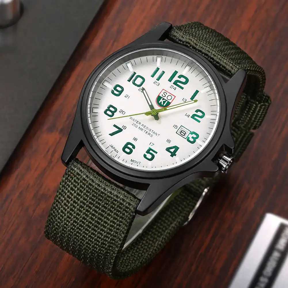 Nylon Band Men Watch Wrist Watch Quartz Men Sports WatchesX241010