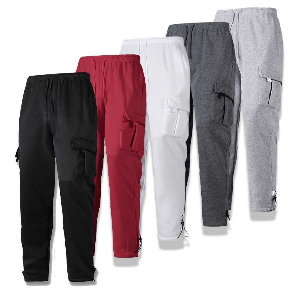 New loose straight fitting street running pants fashionable mens multi pocket casual sports pants W241009