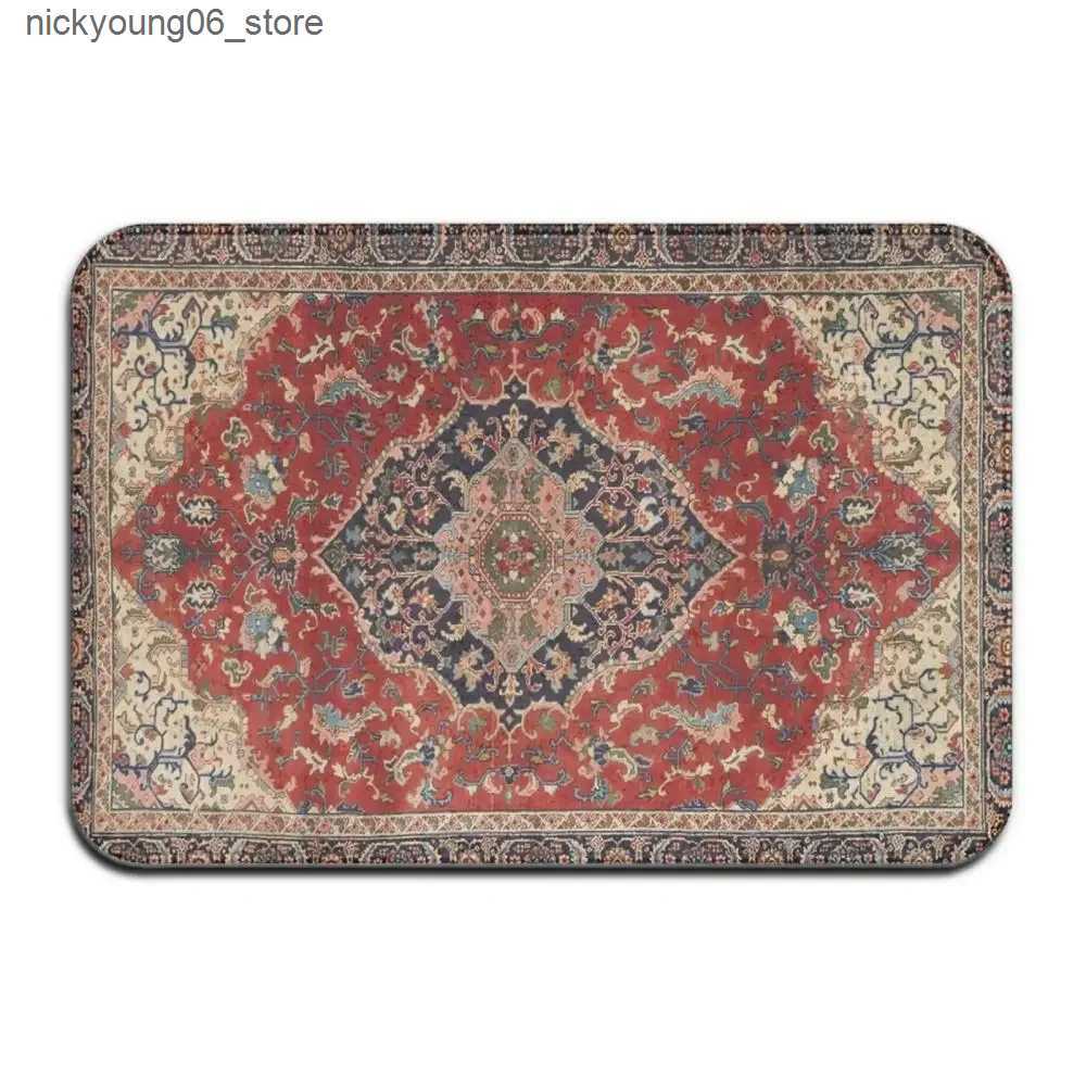 Non-Slip Bath Mats Persian Style Entrance Door Mat Non Slip Kitchen Living Room Rug Entrance Door Bathroom Mat Indoor Carpet Doormat Home Decor L24091